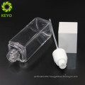 Plastic products white squeeze container bottle label 150ml square plastic bottle with flip cap